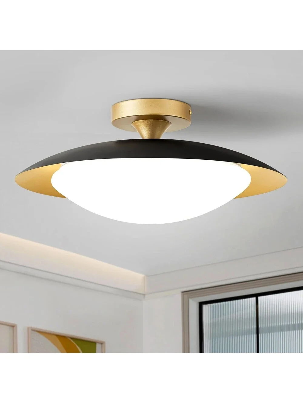 GX3082-BG40-DIM ZUYURT LED Ceiling Light 5CCT Dimmable Black Gold 15.75